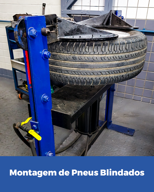 montagem de pneus blindado Ricamar Pneus